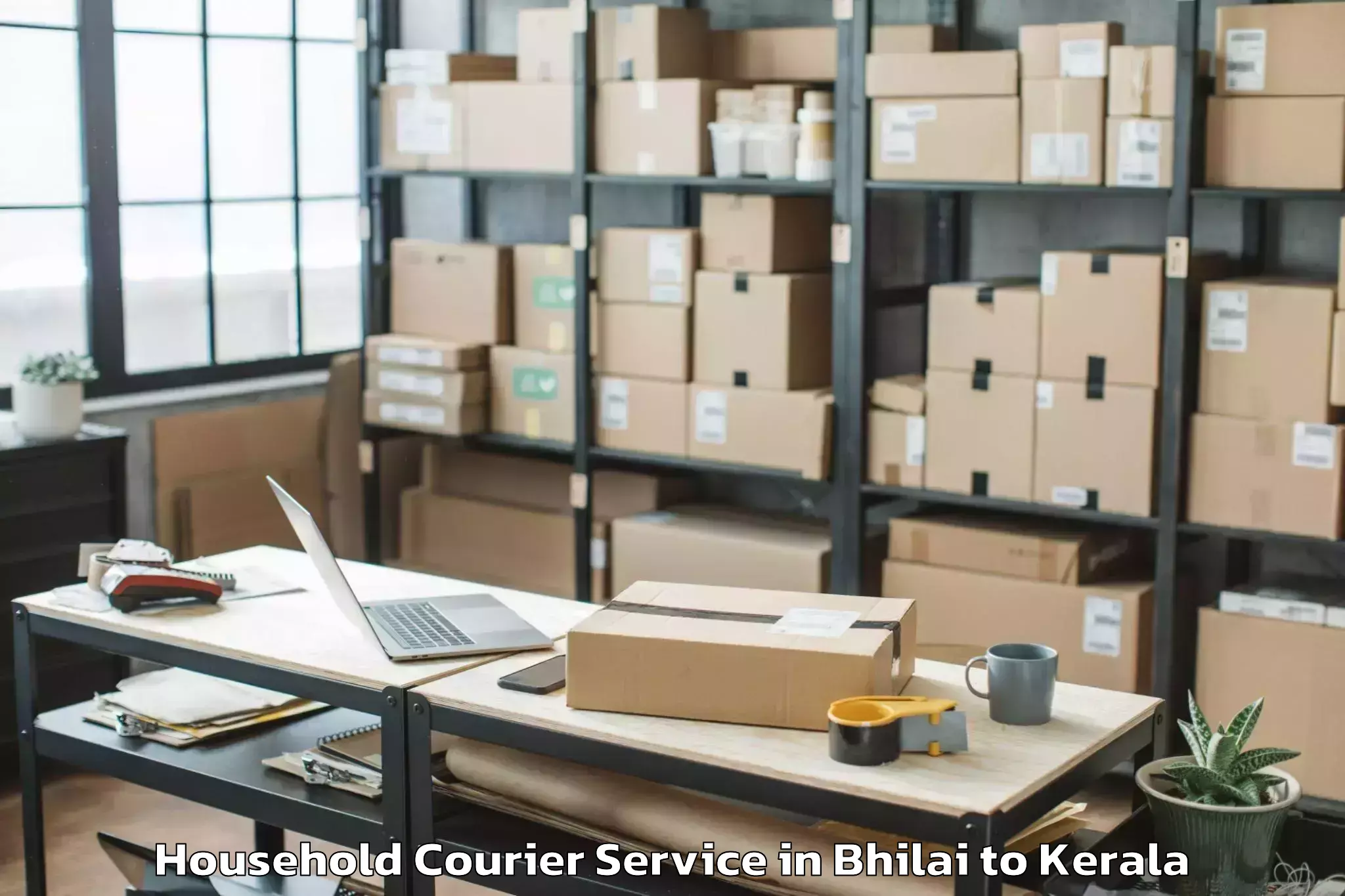 Quality Bhilai to Attingal Household Courier